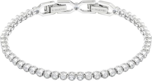 Swarovski Emily Tennis Bracelet Jewelry Collection, Clear Crystals, Blue Crystals, Pink Crystals (Amazon Exclusive) - Image 6