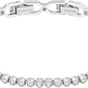 Swarovski Emily Tennis Bracelet Jewelry Collection, Clear Crystals, Blue Crystals, Pink Crystals (Amazon Exclusive)